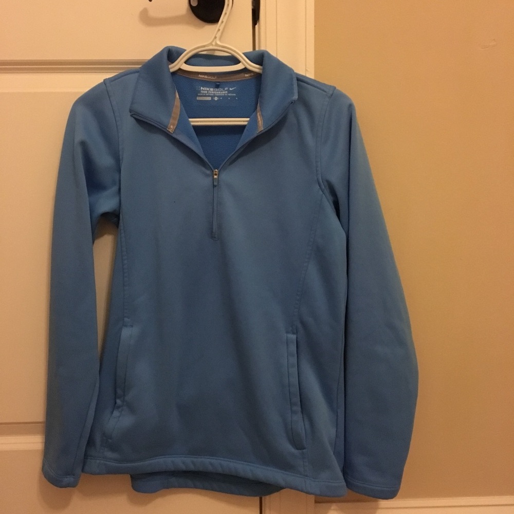 blue nike golf quarter zip
